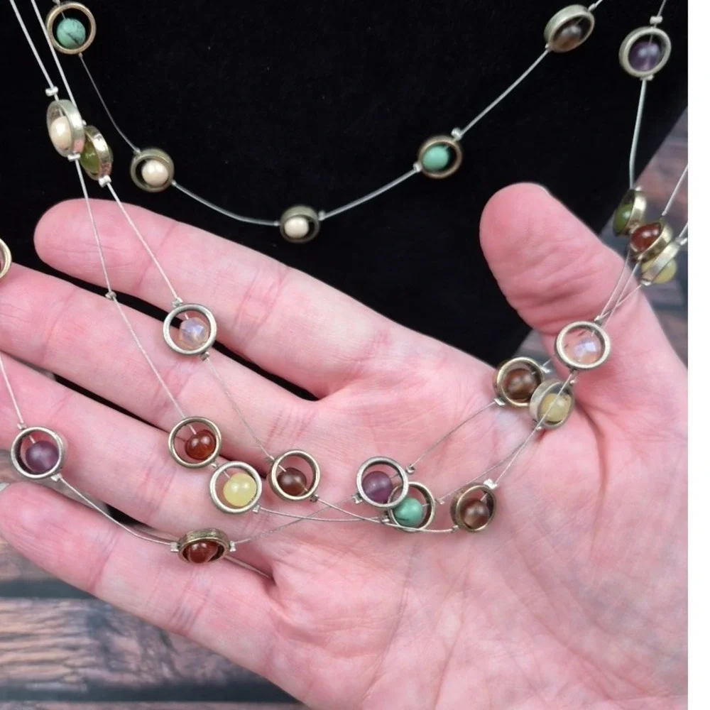 Vtg Coldwater Creek‎ Beaded Multistrand Necklace 19–21